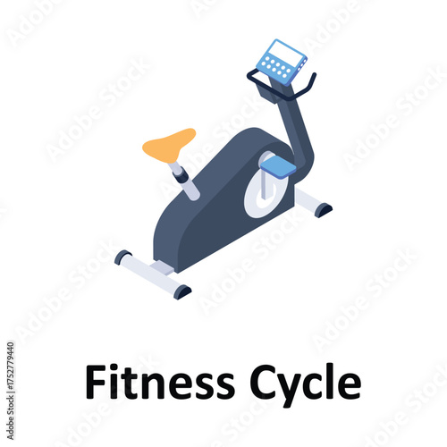 Fitness Cycle Vector icon which can easily modify or edit