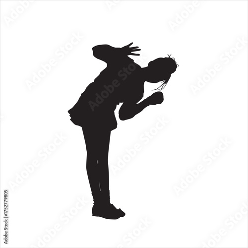Hello woman waving her hand