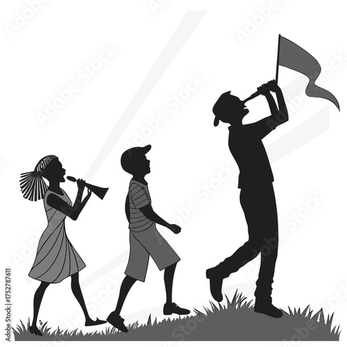 Hand drawn pine cone with evergreen needles sketch illustration