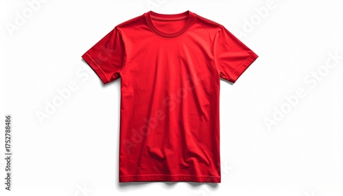 red t shirt isolated on white background