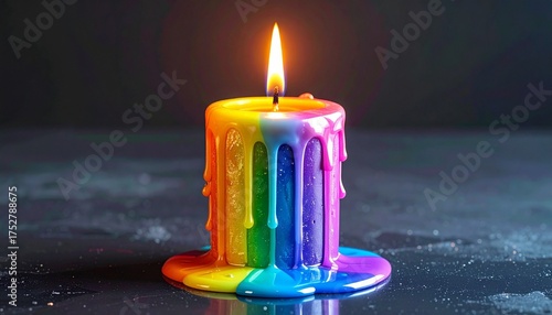 burning candle on a dark background