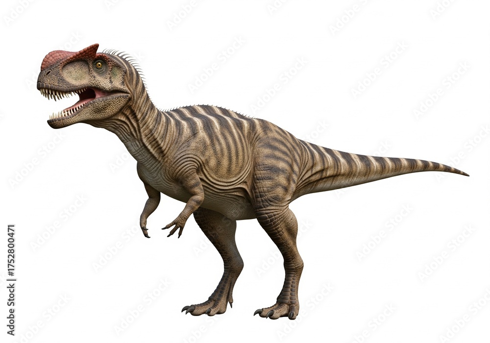 Fototapeta premium Monolophosaurus white background