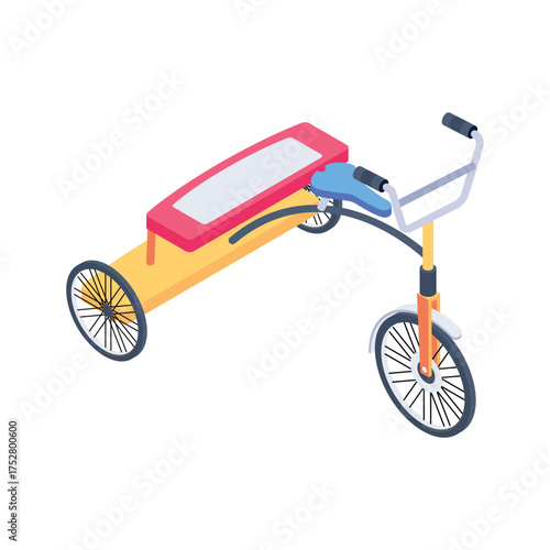  Baby Tricycle Vector icon which can easily modify or edit