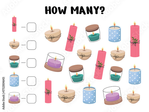 How Many Candle Types Math Activity for Kids