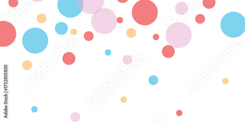 Colorful Circles Vector Illustration on White Background Abstract Pattern Design