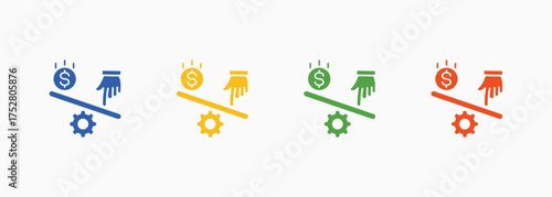 Leverage Icon Set Color Multiple Style Collection