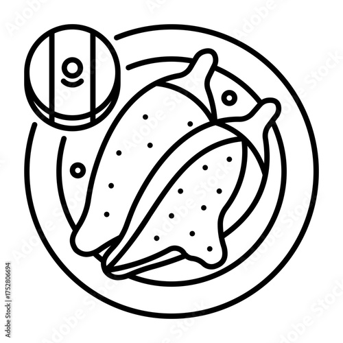 This Chiles rellenos icon is suitable for Mexico Country, etc.