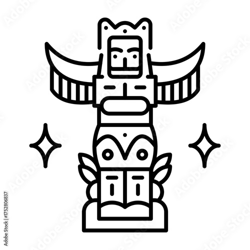 This Totem icon is suitable for Mexico Country, etc.