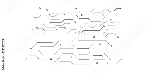 Abstract digital background with technology circuit board texture. Electronic motherboard illustration. Communication and engineering concept. Vector illustration