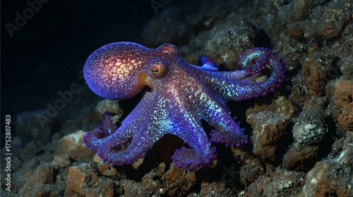 Iridescent Deep Sea Octopus