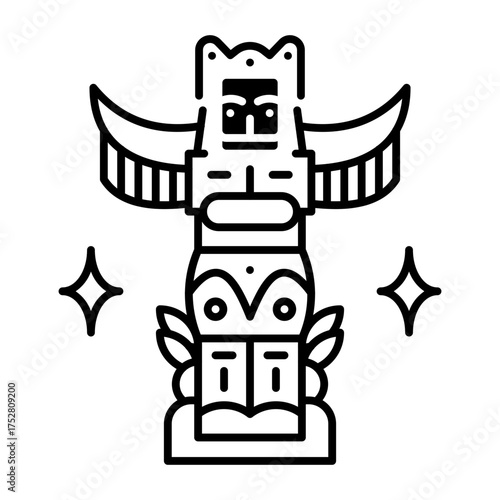 This Totem icon is suitable for Mexico Country, etc.