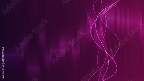 Futuristic Purple Vertical DNA Molecule Geometric Network Minimal Background.