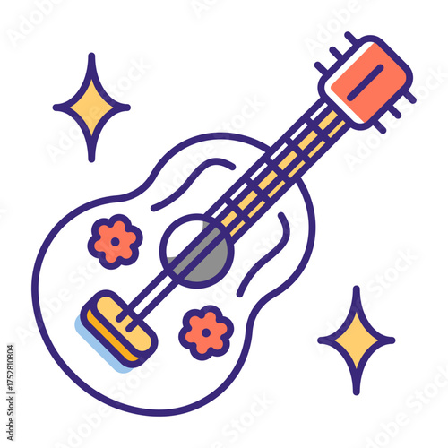 This Guitar icon is suitable for Mexico Country, etc.