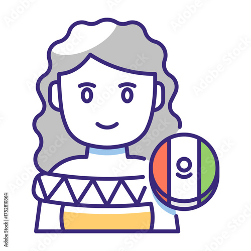 This Mexico Woman icon is suitable for Mexico Country, etc.