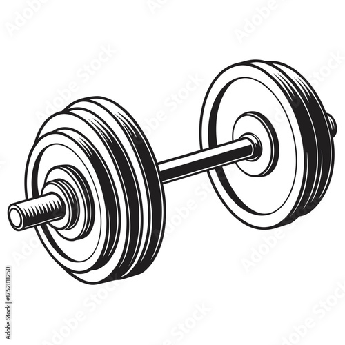 dumbbell isolated on white background