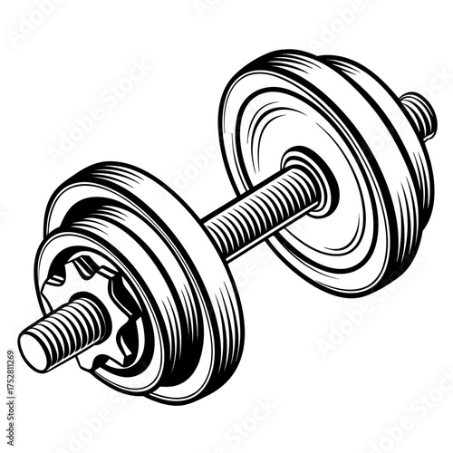 dumbbell isolated on white