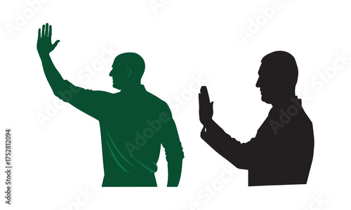Political Speech Silhouette Vector | Public Speaker and Audience Illustration