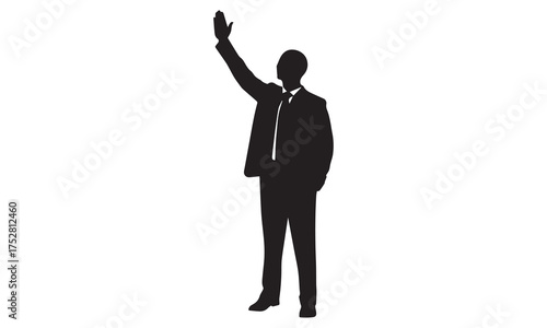 Political Speech Silhouette Vector | Public Speaker and Audience Illustration