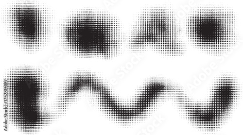 Minimal halftone dot wave background with black zigzag pattern for abstract modern design 