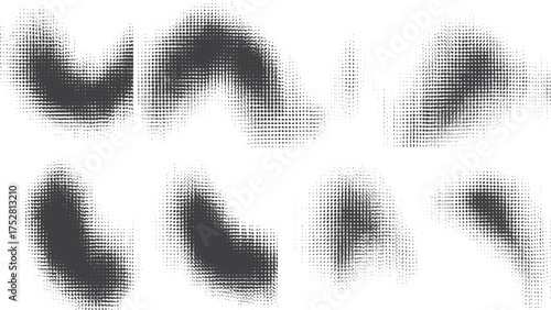Abstract halftone zigzag wave pattern with black dots and minimal modern background design