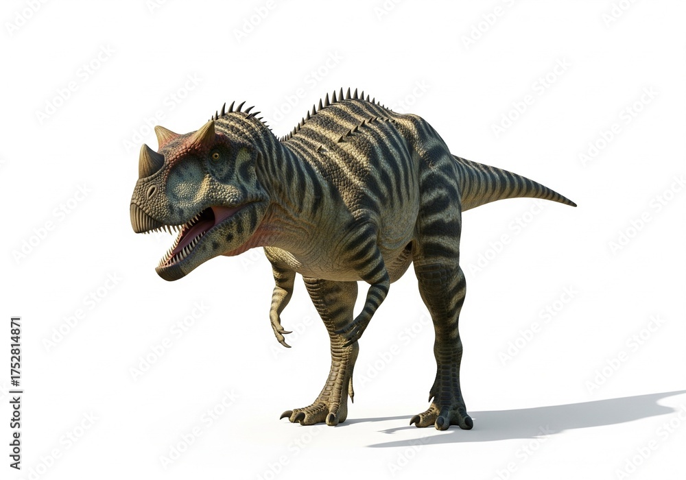 Fototapeta premium Ceratosaurus white background
