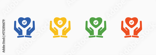 Acceptance Icon Set Color Multiple Style Collection