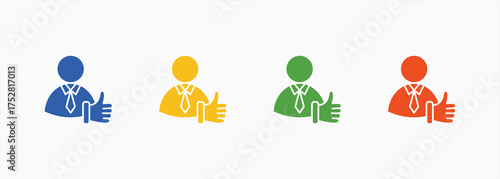 Popularity Icon Set Color Multiple Style Collection