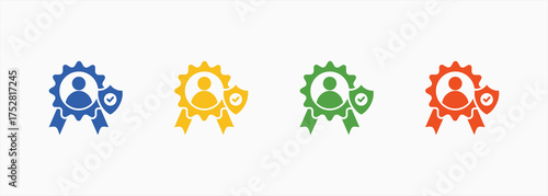 Trustworthiness Icon Set Color Multiple Style Collection