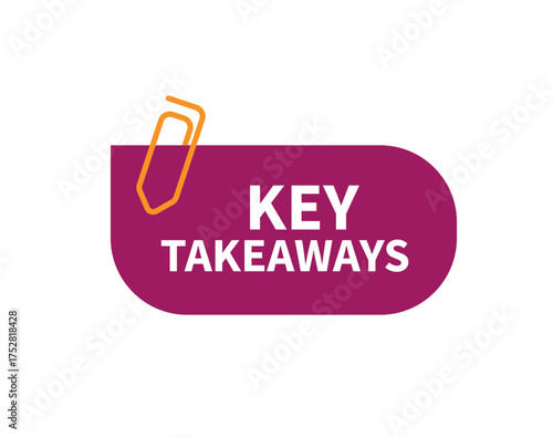 Key takeaways text on white background	
