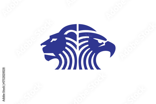 Eagle and lion logo