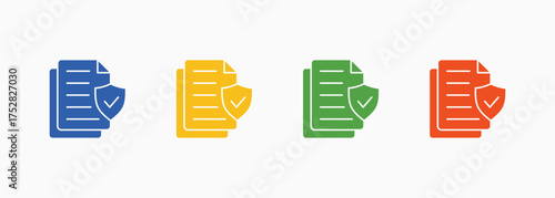 Compliance Icon Set Color Multiple Style Collection