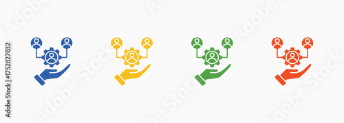 Stakeholder Icon Set Color Multiple Style Collection