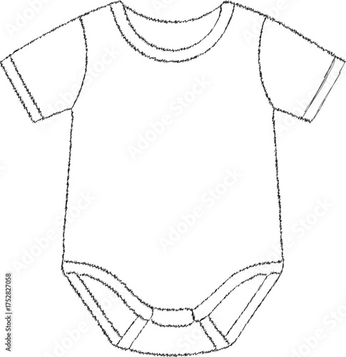 Short sleeve baby bodysuit front view