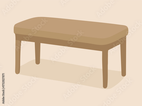 Rectangular coffee table with soft corners