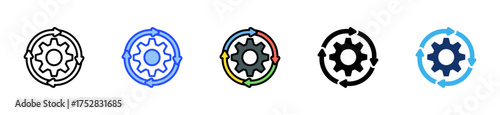 Continuous Improvement Icon Collection With Multiple Styles