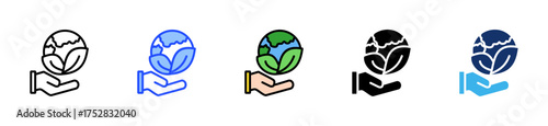 Sustainability Icon Collection With Multiple Styles