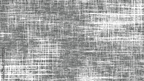 Abstract gray and white textured grid pattern with distressed lines and irregular shapes