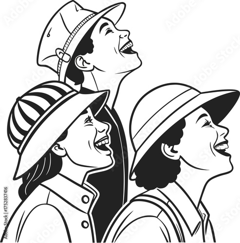 Two mysterious figures silhouetted together hooded and cloaked in shadowy silhouette isolated on transparent background