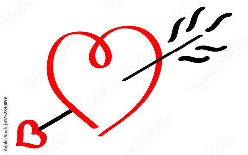 矢に射抜かれたハートのアイコン