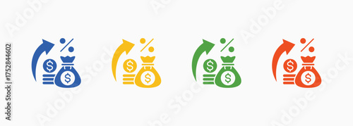 Calendar Icon Set Color Multiple Style Collection
