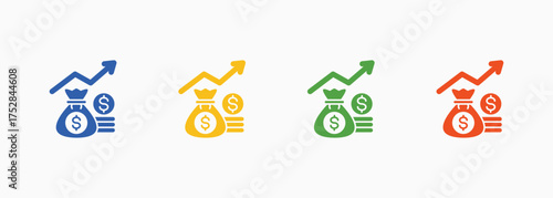 Certificate Icon Set Color Multiple Style Collection