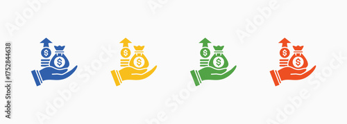 Passport Icon Set Color Multiple Style Collection