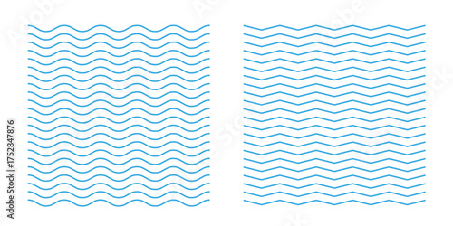 Abstract wavy and zigzag line
