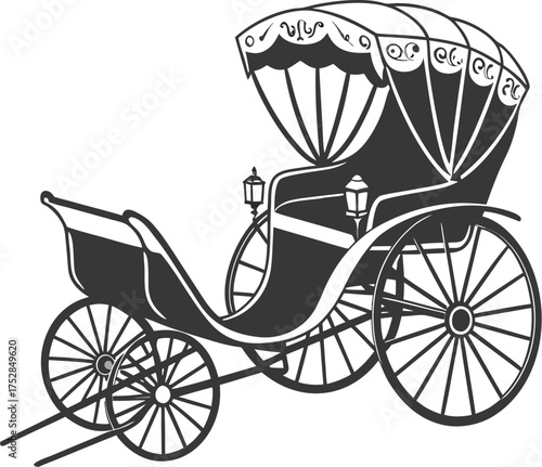vintage carriage silhouette