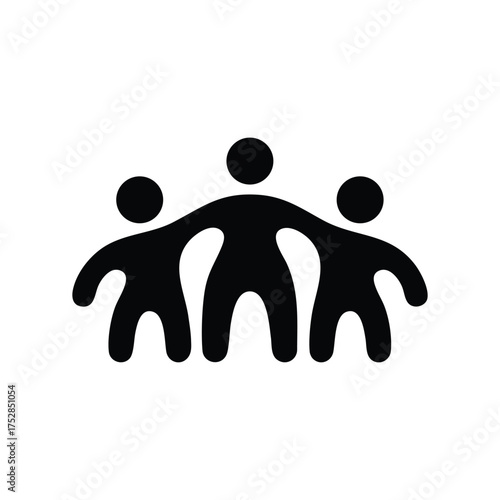 Unity teamwork and community support icon

