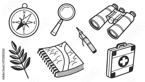 Outdoor Adventure and Exploration Kit for Nature Discovery, Travel Planning, Research, and Safety