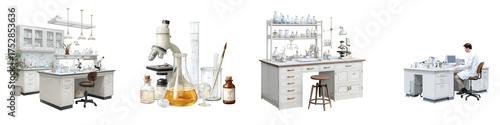 Vintage Science Lab Illustrations: Old Laboratory Equipment