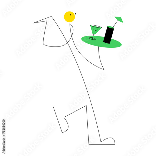 A sketchy style illustration representing fitness tracker

