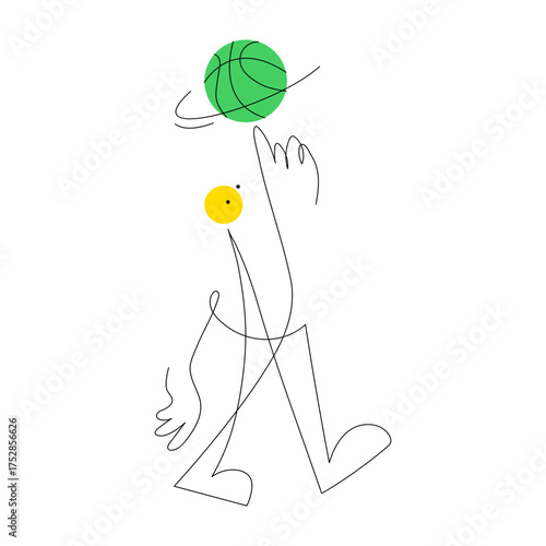 A sketchy style illustration representing fitness tracker
