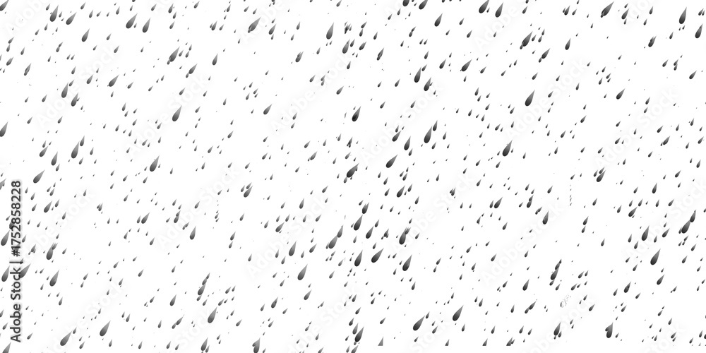 Obraz premium Gray water drops on a transparent background, isolated on transparent background